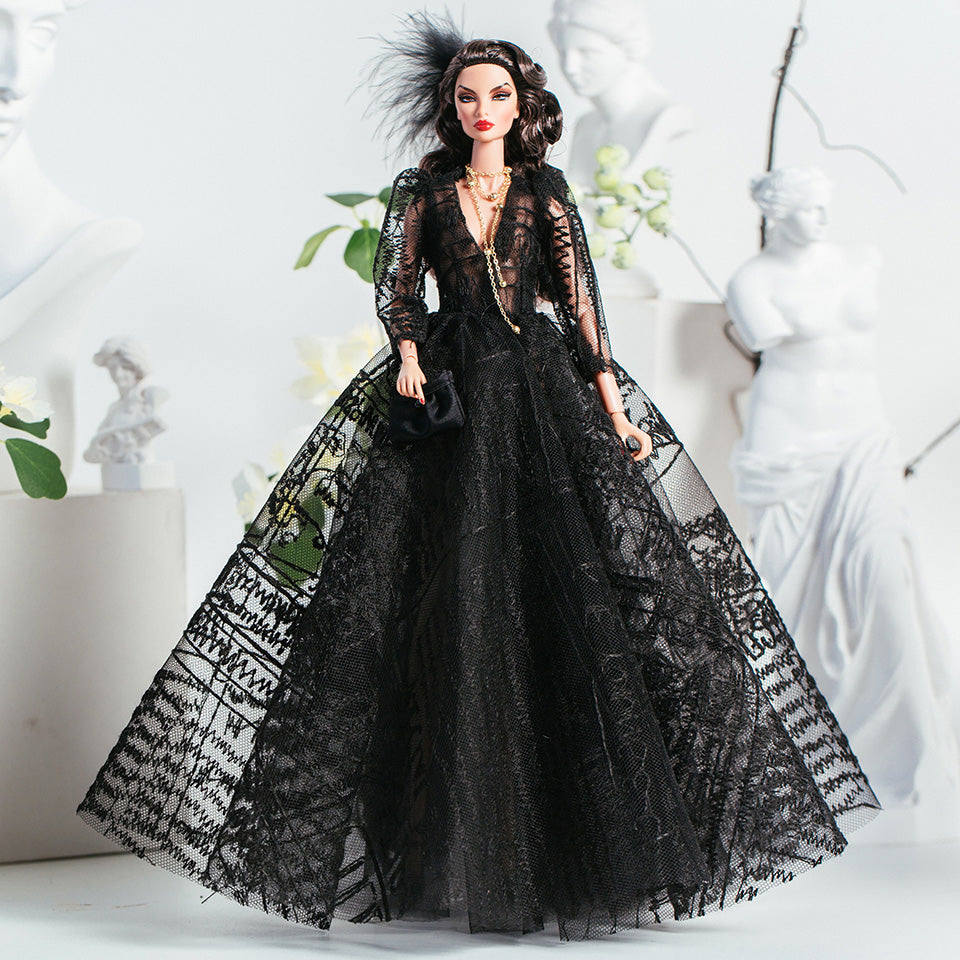 Black Elegant Collection Supermodel Doll Outfit