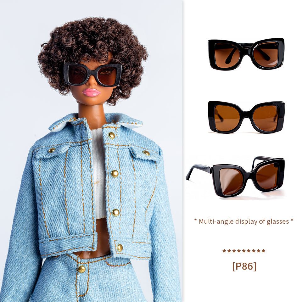 XianXian Princess Doll Glasses (Trendy & Cool Square Frame Sunglasses Series)