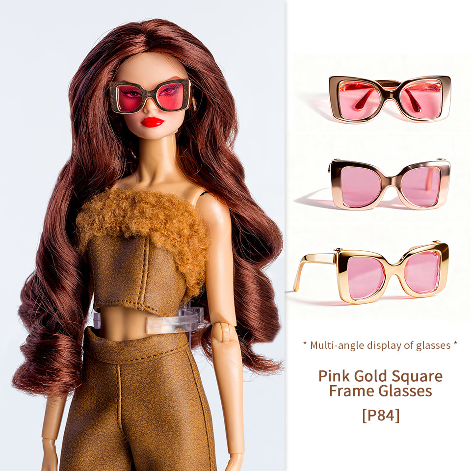 XIANXIAN Supermodel Doll Glasses (Trendy & Cool Square Frame Sunglasses Series)