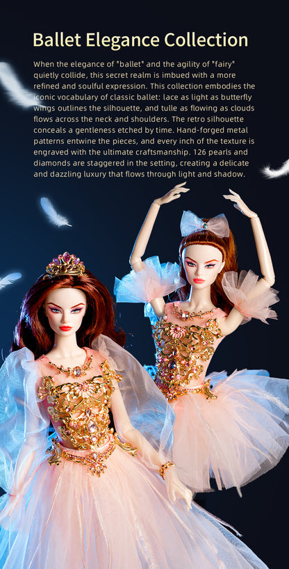 White Ballet Fairy Collection Supermodel Doll Gift Set