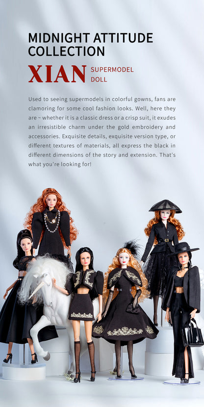 Black Attitude Collection Supermodel Doll Gift Set