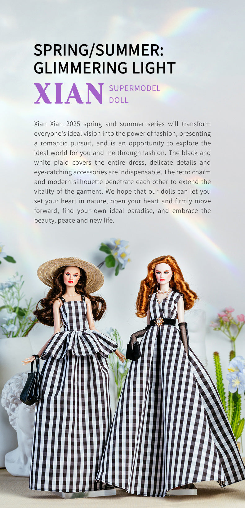 Spring & Summer Pastel Reflections Collection Supermodel Doll Gift Set