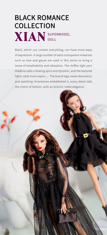 Black Romance Collection Supermodel Doll Gift Set