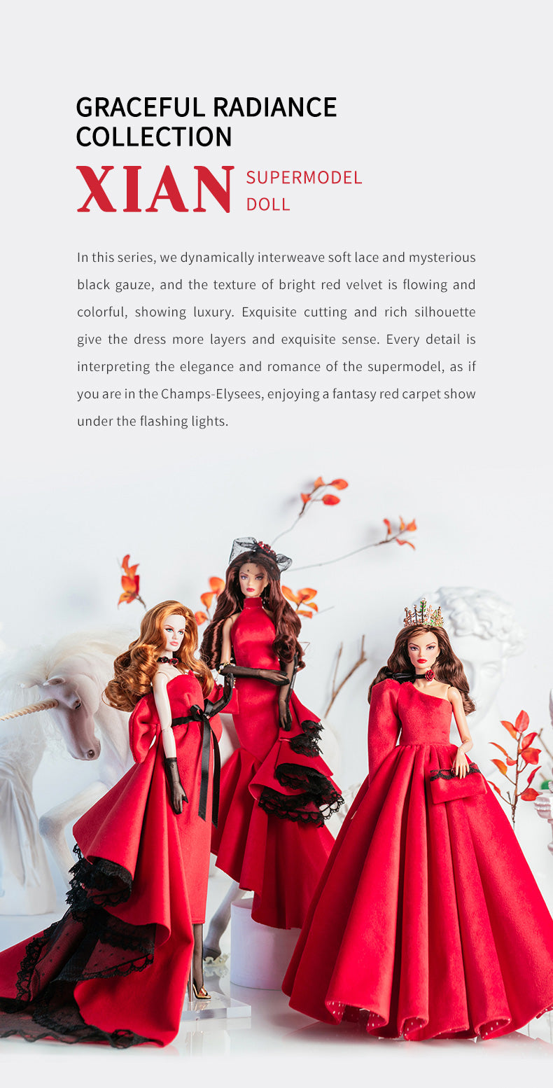 Elegant Flowing Light Collection Supermodel Doll Outfit