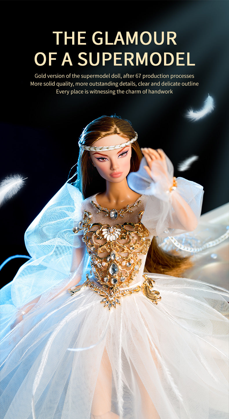 White Ballet Fairy Collection Supermodel Doll Gift Set