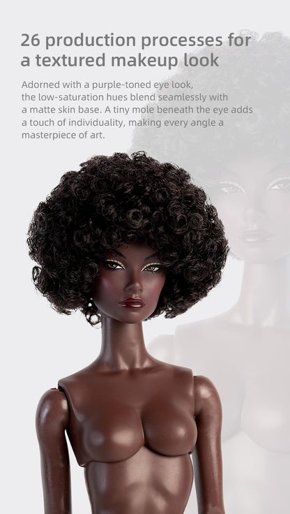 Charcoal Skin Tone Jointed ELARA Fashion Doll (Gold Label Edition)