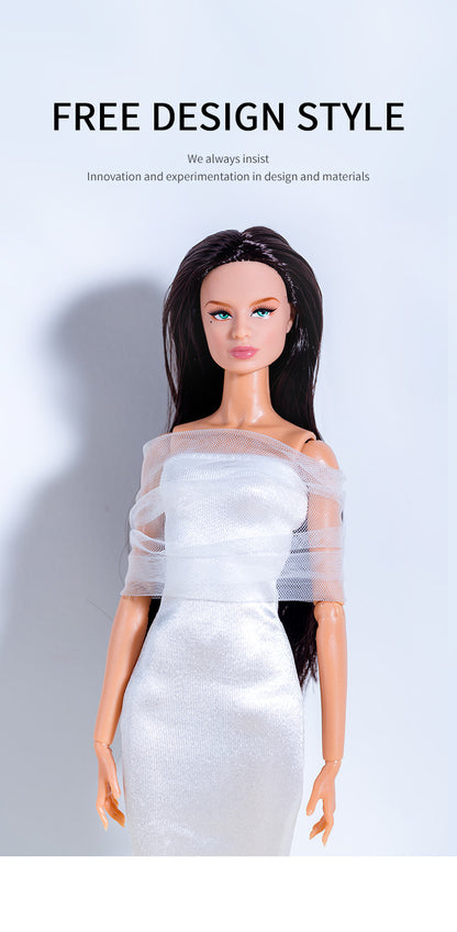 White Dress Collection Supermodel Doll Gift Set
