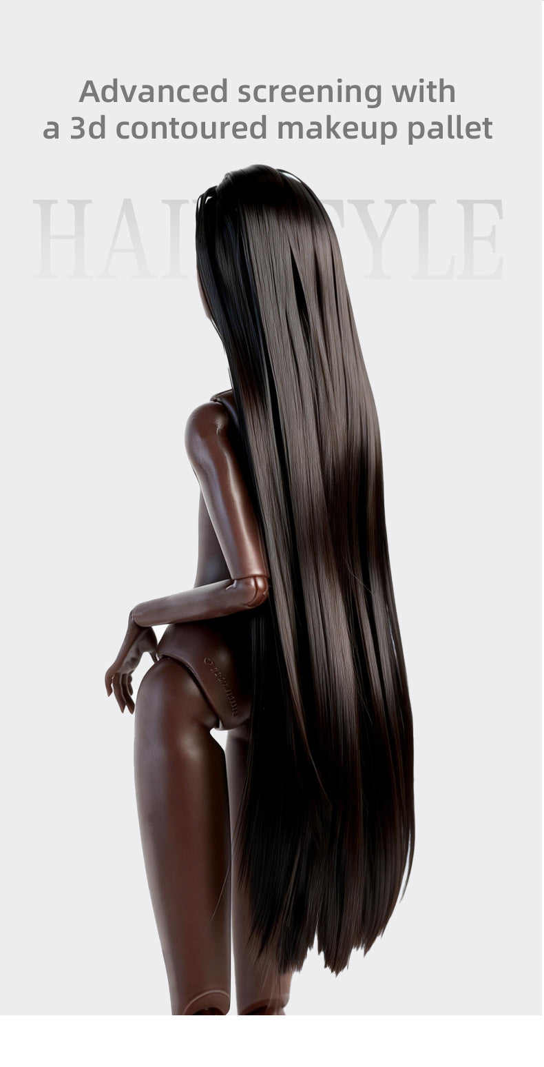 Charcoal Skin Tone Jointed ELARA Fashion Doll (Gold Label Edition)