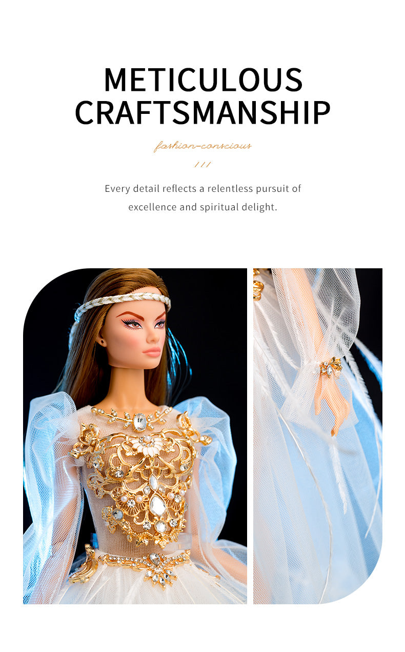 White Ballet Fairy Collection Supermodel Doll Gift Set