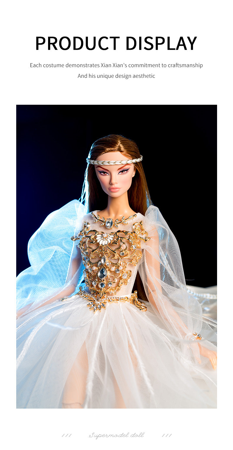 White Ballet Fairy Collection Supermodel Doll Gift Set