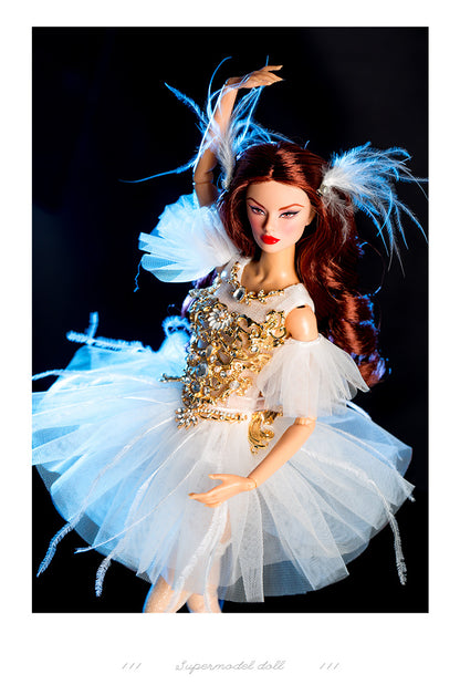 White Ballet Fairy Collection Supermodel Doll Gift Set