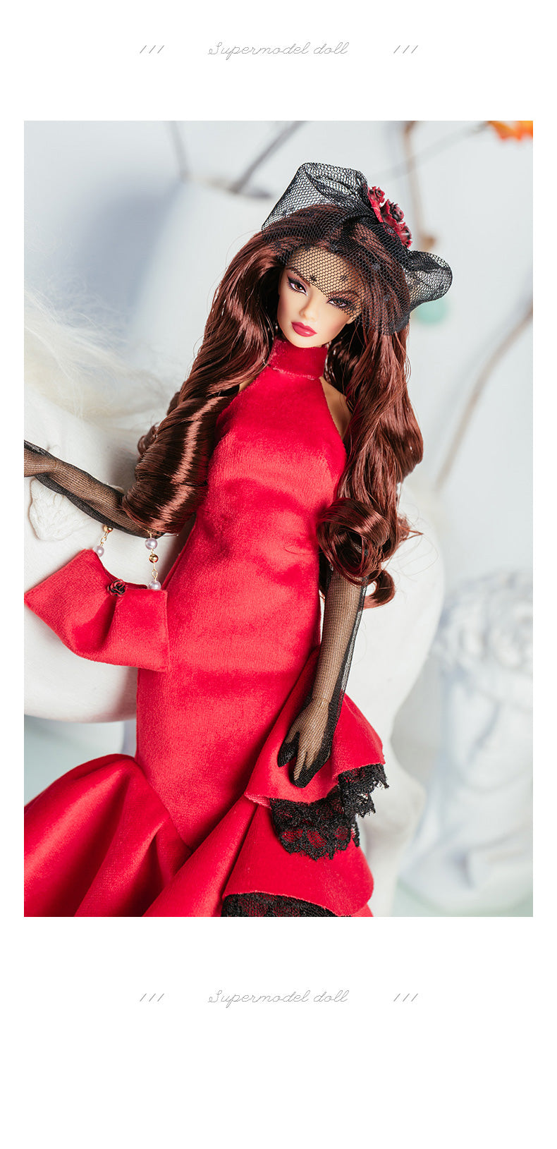 Elegant Flowing Light Collection Supermodel Doll Outfit