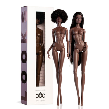 Charcoal Skin Tone Jointed ELARA Fashion Doll (Gold Label Edition)