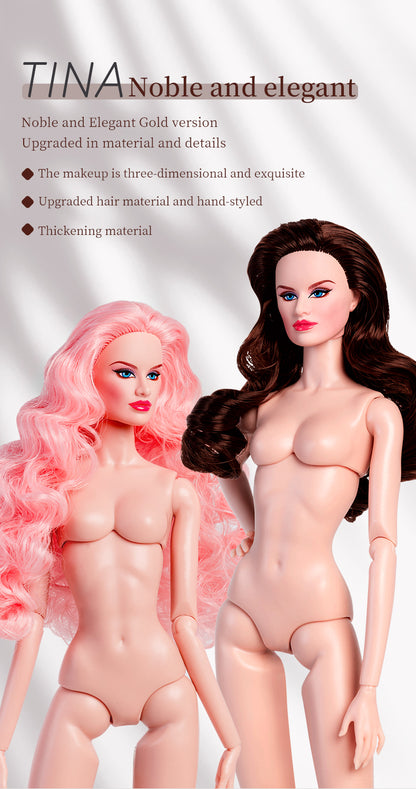 Pink Natural Skin Tone Jonted TINA Fashion Doll (Gold Label Edition)