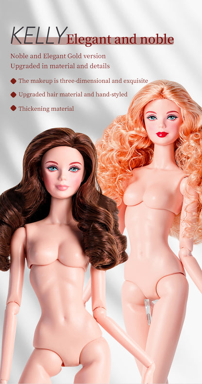 Pink Natural Skin Tone Jonted KELLY Fashion Doll (Gold Label Edition)