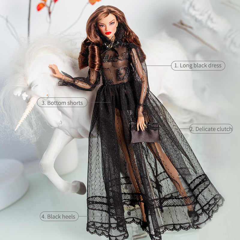 Black Romance Collection Supermodel Doll Outfit