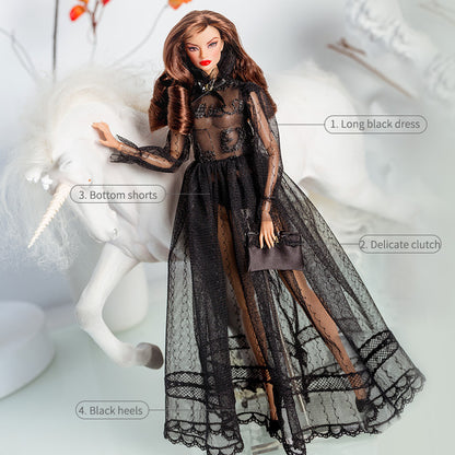 Black Romance Collection Supermodel Doll Outfit