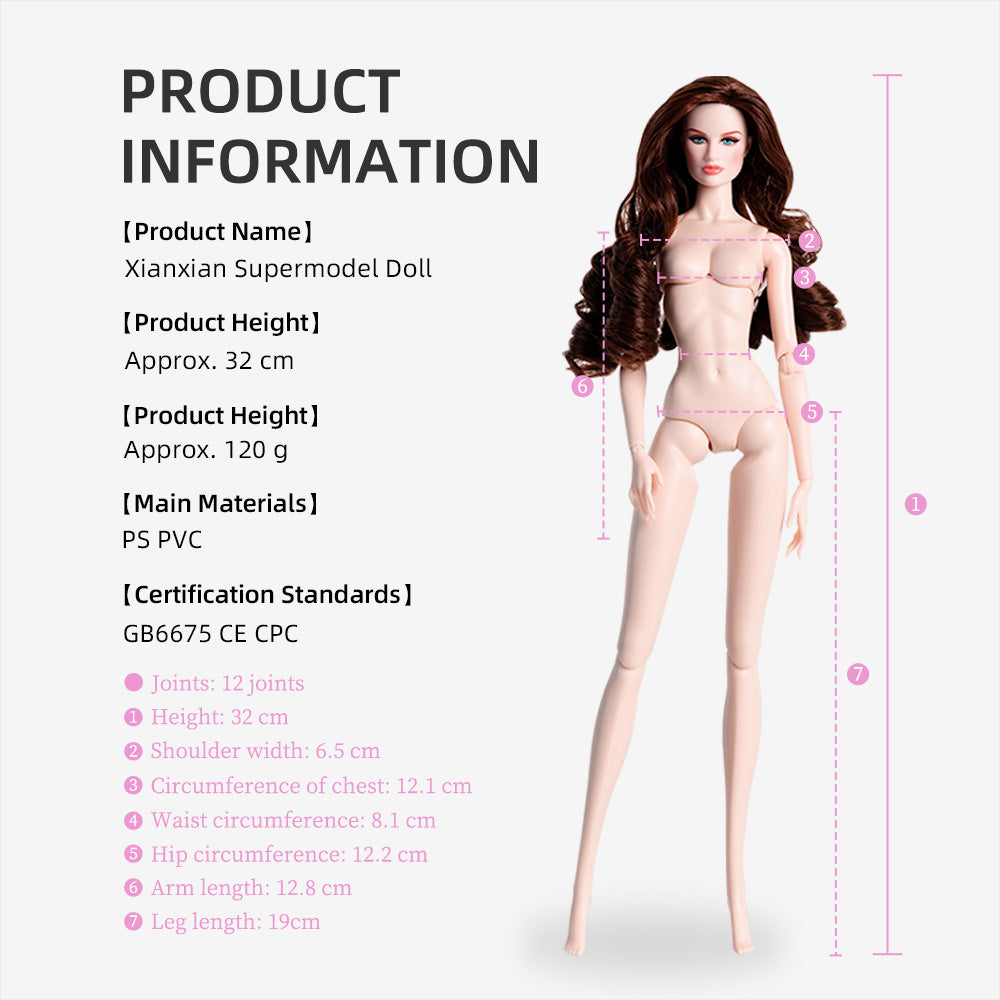 White Skin Tone Jointed TINA Fashion Doll (Gold Label Edition)