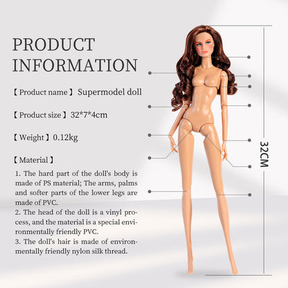 Natural Skin Tone Jonted ROSE Fashion Doll (Gold Label Edition)