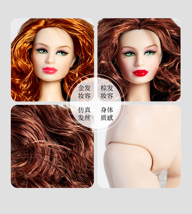 White Skin Tone Jonted ROSE Fashion Doll (Upgraded Version)