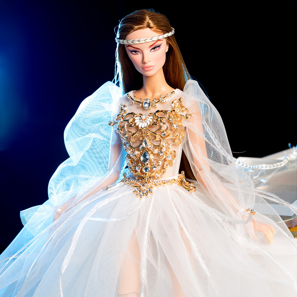 White Ballet Fairy Collection Supermodel Doll Gift Set