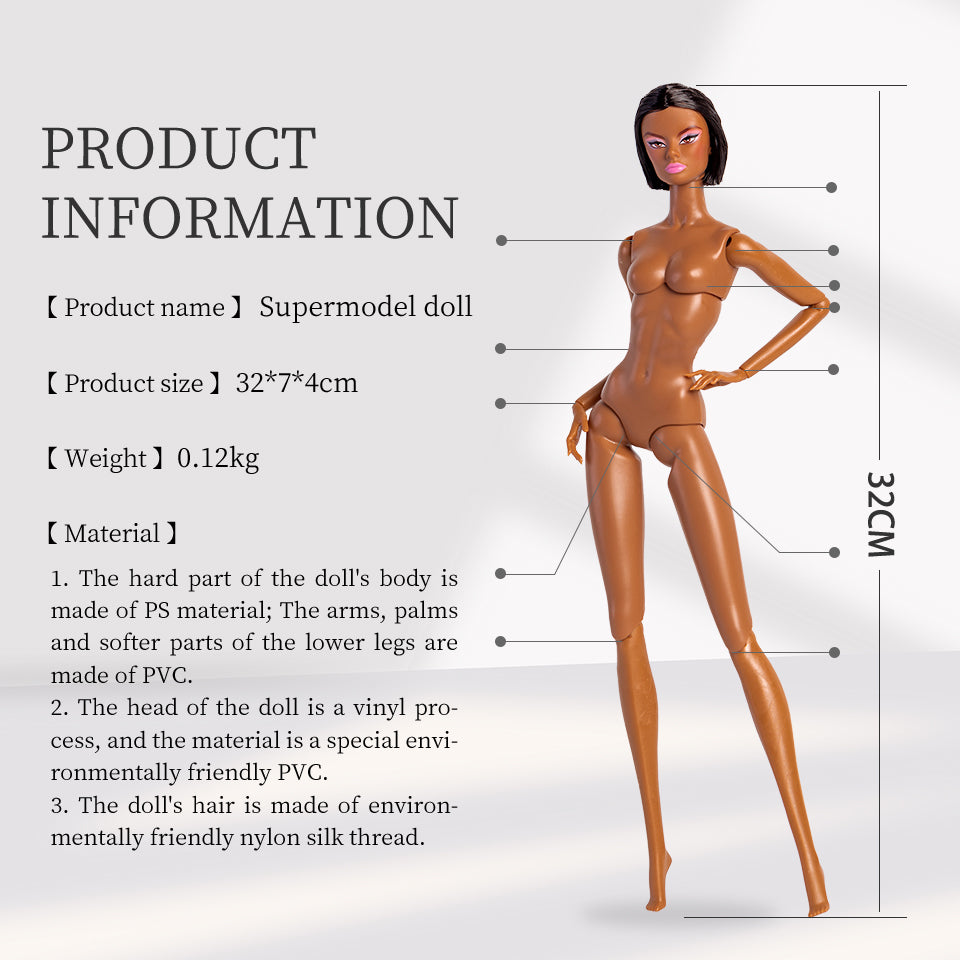 Tan Skin Tone Jonted GALA Fashion Doll (Second Generation Gold Label Edition)