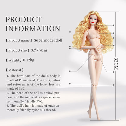 White Skin Tone Jonted KELLY Fashion Doll (Upgraded Version)