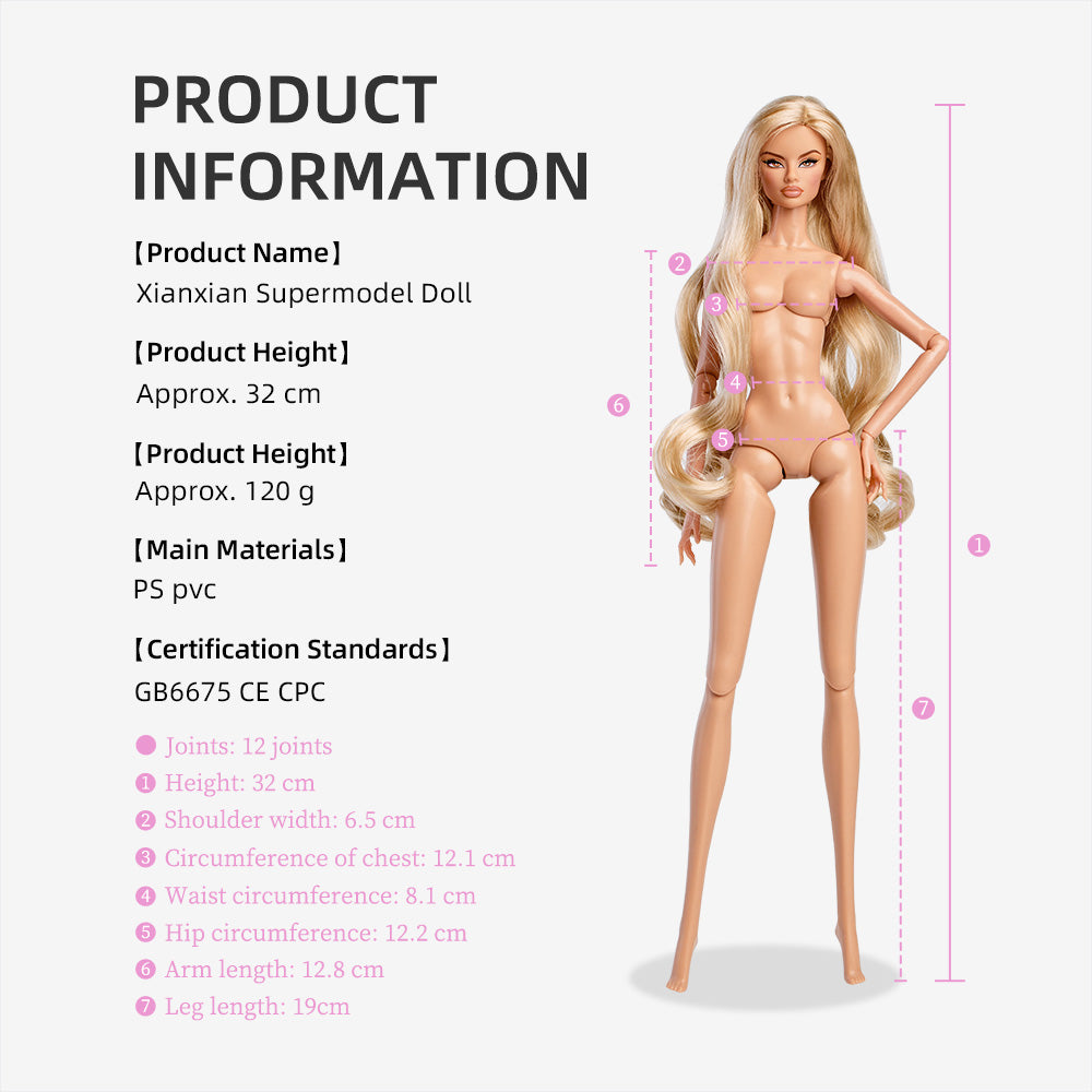 Wheat Skin Tone Jointed GALA Fashion Doll (Second Generation Gold Label Edition)