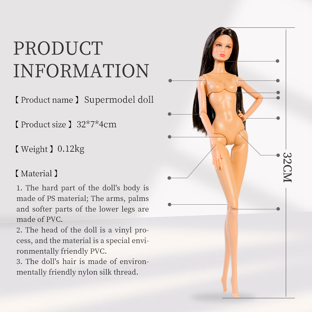Natural Skin Tone Jonted LILY Fashion Doll (Upgraded Version)