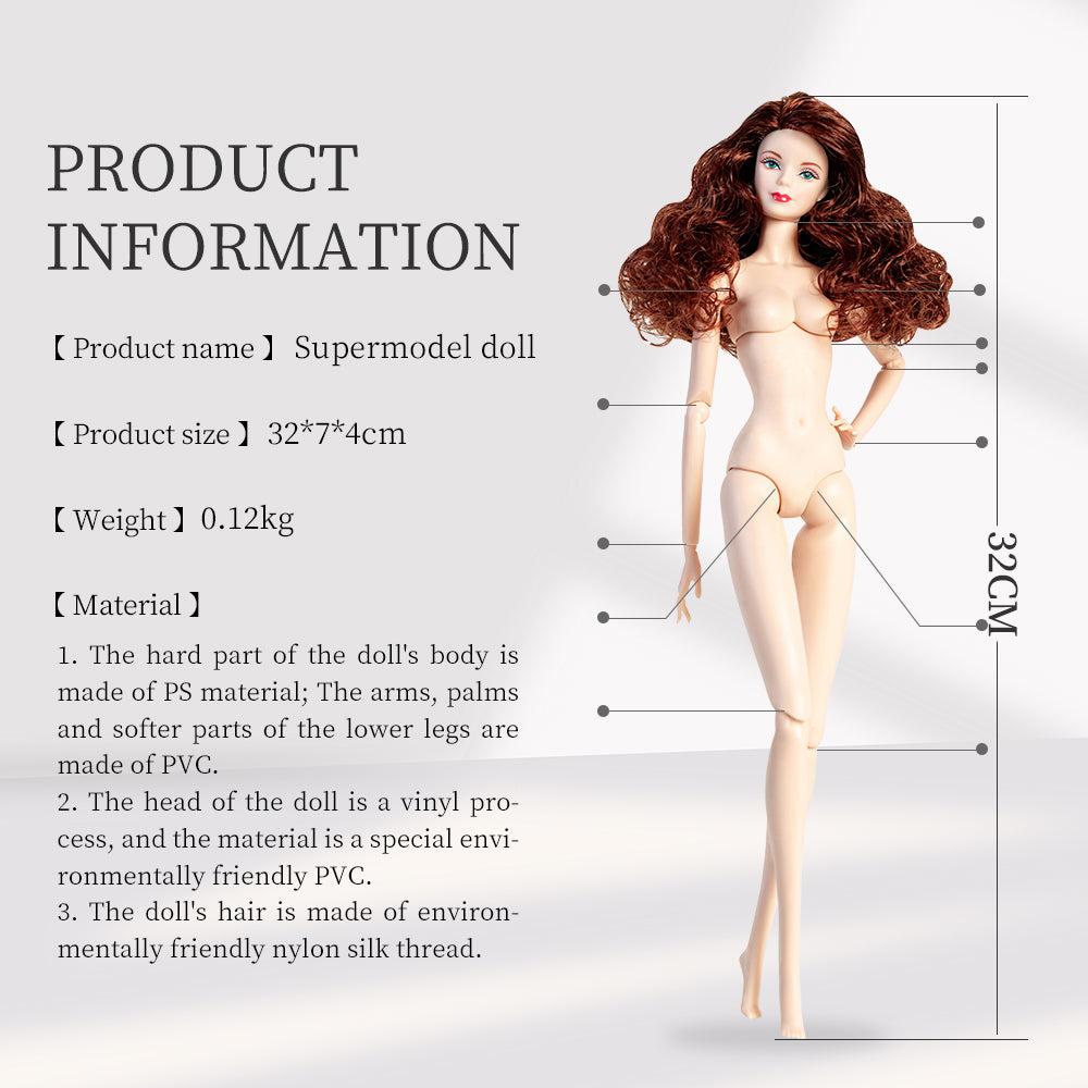 White Skin Tone Jonted KELLY Fashion Doll (Upgraded Version)