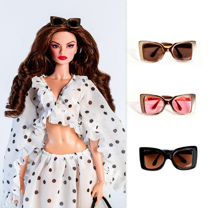 XianXian Princess Doll Glasses (Trendy & Cool Square Frame Sunglasses Series)