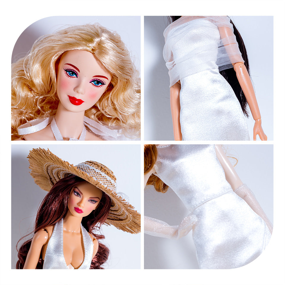 White Dress Collection Supermodel Doll Gift Set
