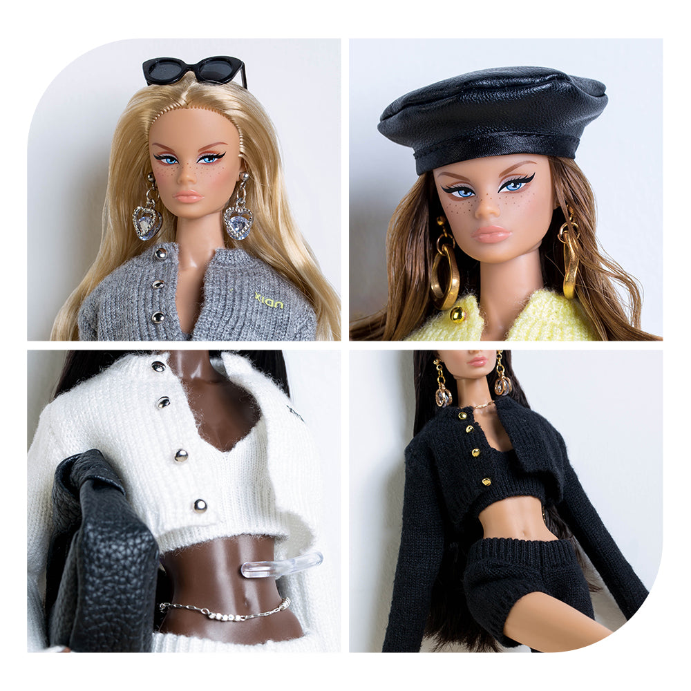 The Chanel-style Knitwear Collection of XIANXIAN Supermodel Doll Gift Set