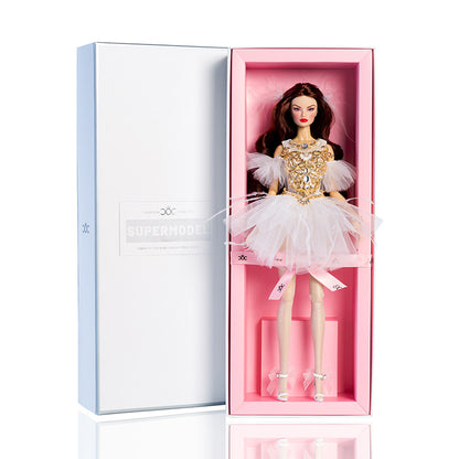 White Ballet Fairy Collection Supermodel Doll Gift Set