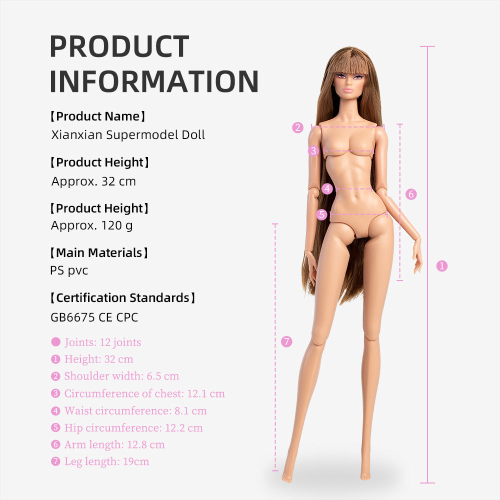 Wheat Skin Tone Jointed GALA Fashion Doll (Second Generation Gold Label Edition)