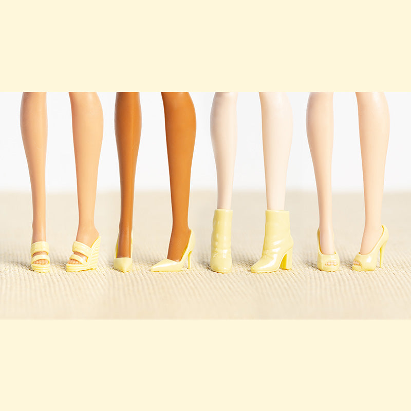 Supermodel Doll Plastic Shoes (4pcs different shoes for each color)