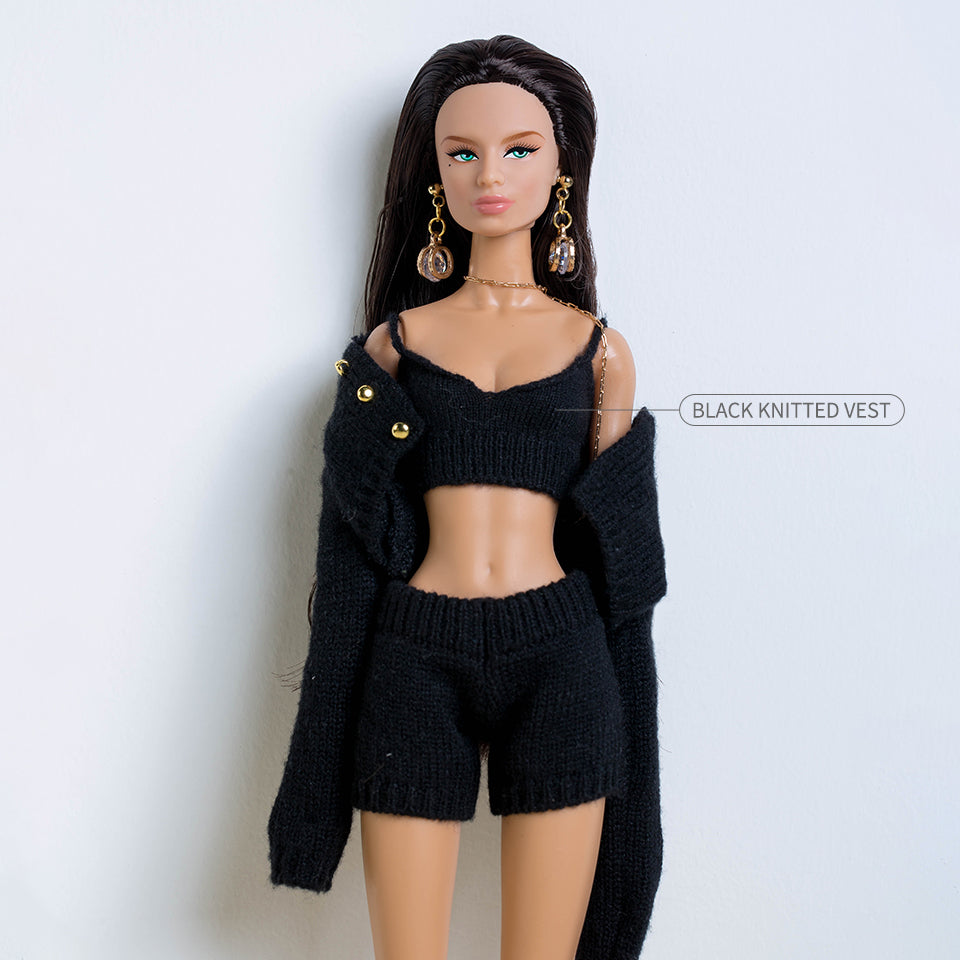 The Chanel-style Knitwear Collection of XIANXIAN Supermodel Doll Outfit