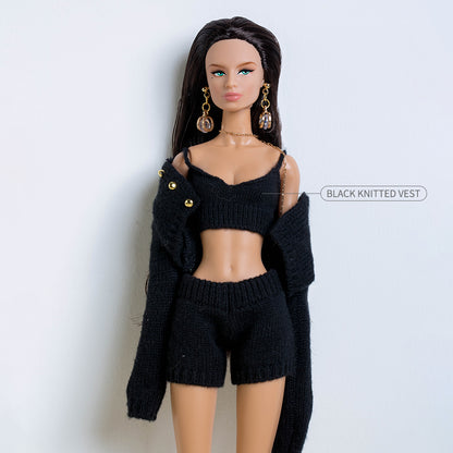 The Chanel-style Knitwear Collection of XIANXIAN Supermodel Doll Outfit