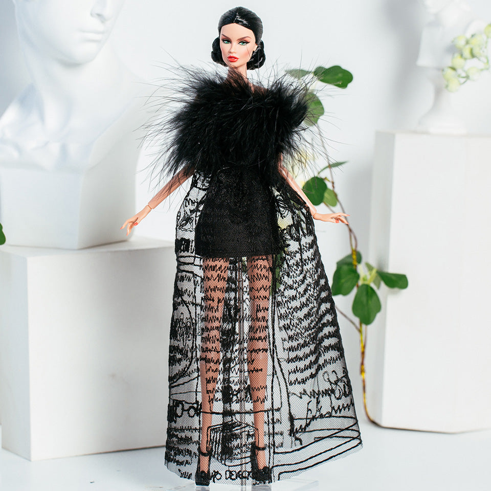 Black Elegant Collection Supermodel Doll Outfit