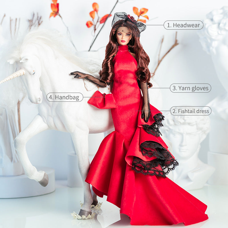 Elegant Flowing Light Collection Supermodel Doll Outfit