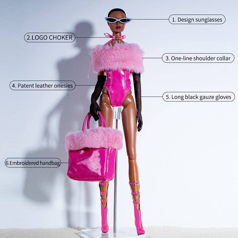 "Black Pink" Collection Supermodel Doll Outfit
