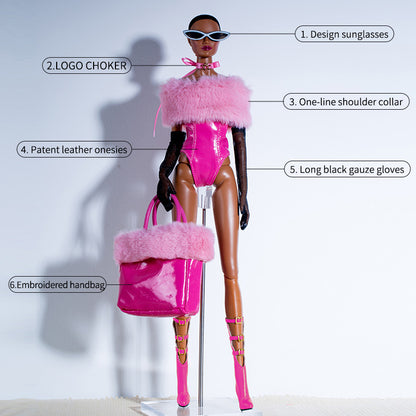 "Black Pink" Collection Supermodel Doll Outfit