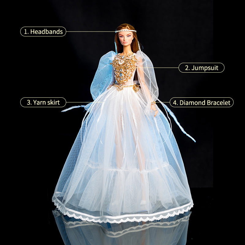 White Ballet Fairy Collection Supermodel Doll Outfit