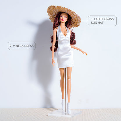 White Dress Collection Supermodel Doll Outfit