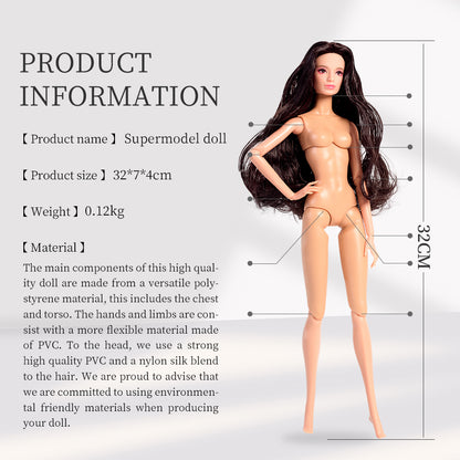 Wheat Skin Tone Jointed COCO Fashion Doll (Basic Version)