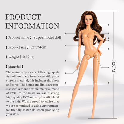 Wheat Skin Tone Jointed COCO Fashion Doll (Basic Version)