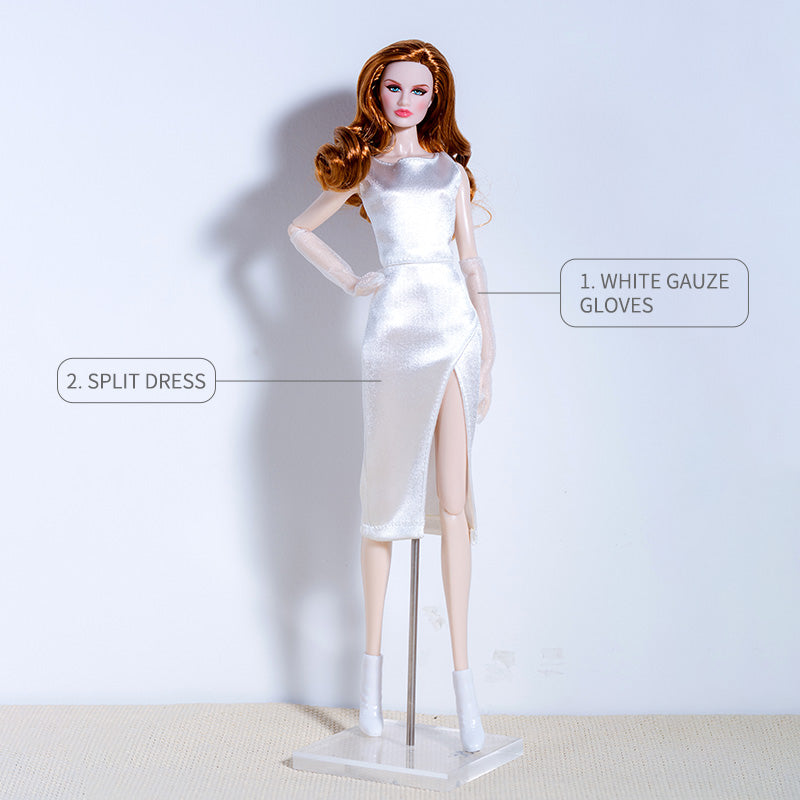 White Dress Collection Supermodel Doll Outfit