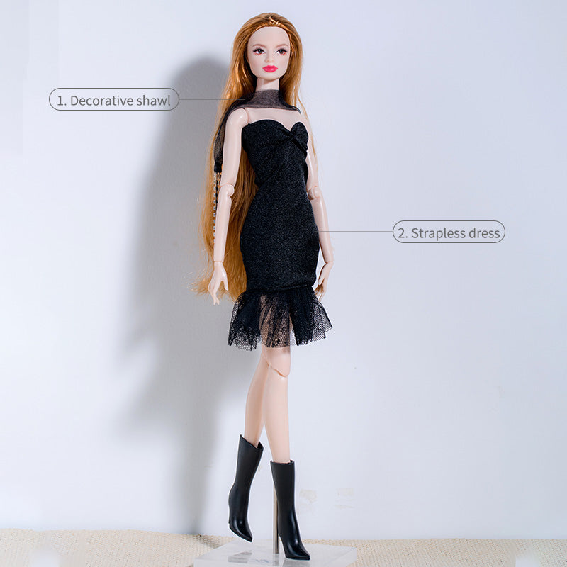 Black Dress Collection Supermodel Doll Outfit