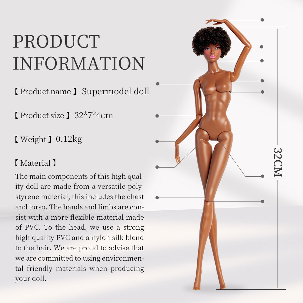 Brown Skin Tone Jointed GALA Fashion Doll (Gold Label Edition)