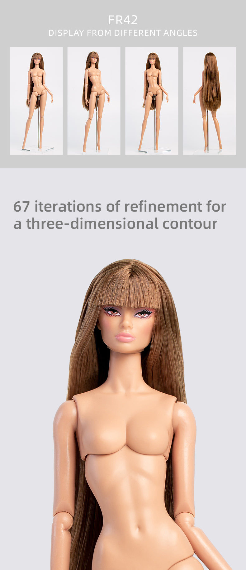 Wheat Skin Tone Jointed GALA Fashion Doll (Second Generation Gold Label Edition)